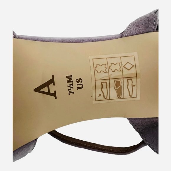 NWOB Anthropologie Lucille Slingback Heels in Lavender Suede, size 7.5M - Picture 8 of 10